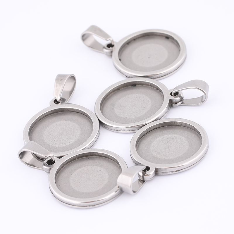 Bezels Set Pendant - 10 قطعة 15 مللي متر إعدادات