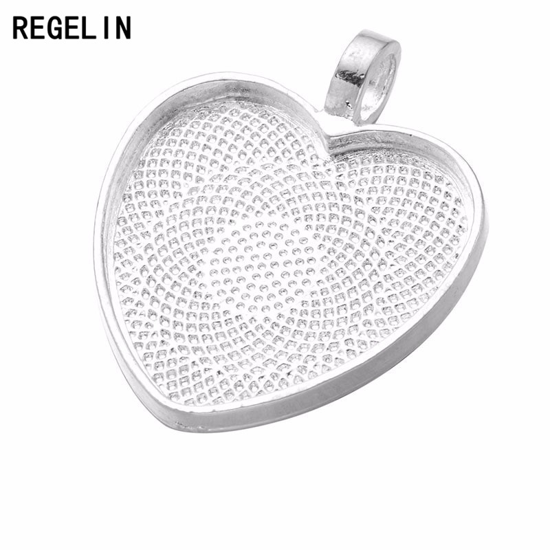 REGELIN القلب كبوشن إعدادات ال - مراجعة Bezels Set Pendant وسعره