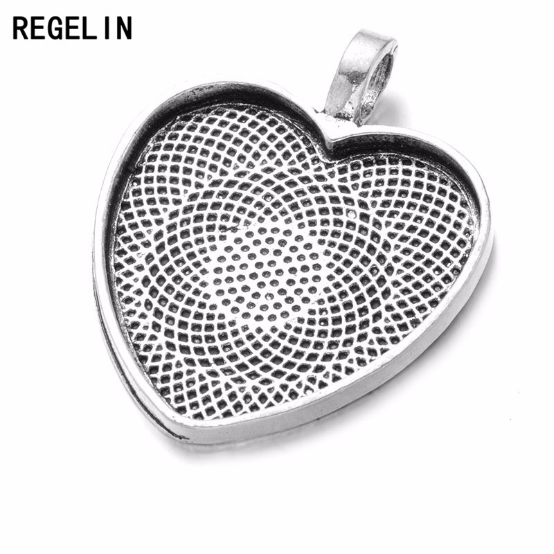 REGELIN القلب كبوشن إعدادات ال - مراجعة Bezels Set Pendant وسعره