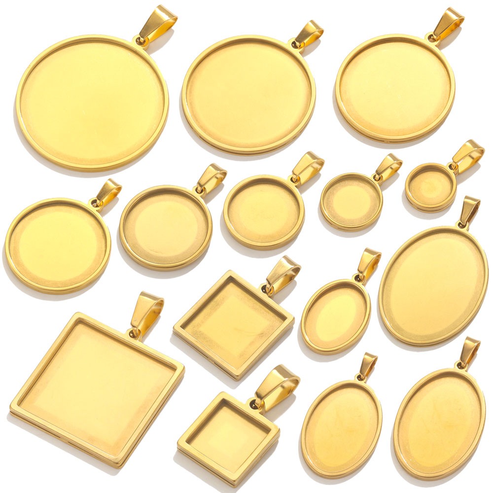 صينية أساس كابوشون بدلاية من ا - مراجعة Bezels Set Pendant وسعره