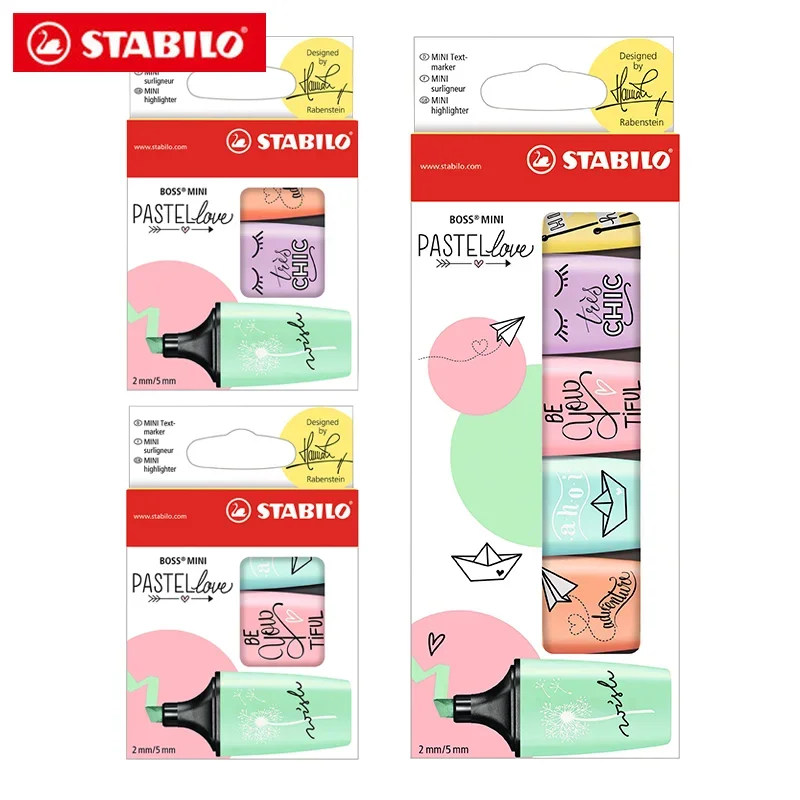 3/6 لون/مجموعة الألمانية STABI - مراجعة Stabilo Marker Boss وسعره